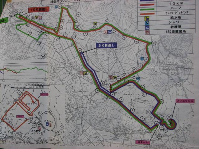 ハーフマラソンコースの地図