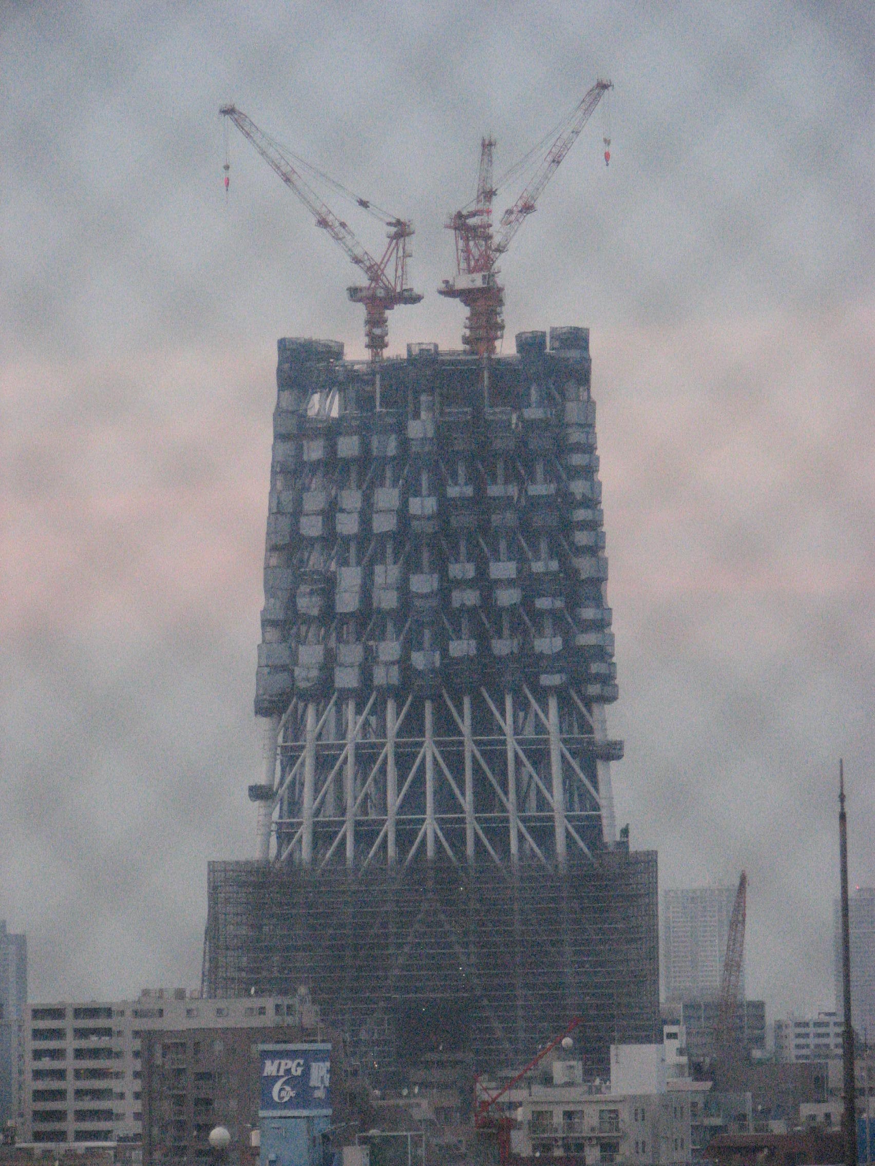 建設中の東京ツリー